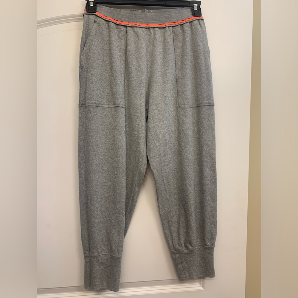 Free people movement Gray Track Pants with Orange Trim